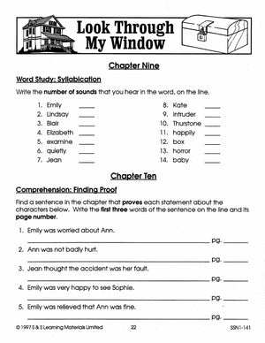 Look Through My Window Lit Link/Novel Study Grades 4-6