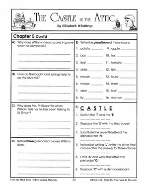 The Castle in the Attic, by Elizabeth Winthrop Lit Link Grades 4-6