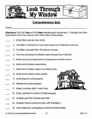Look Through My Window Lit Link/Novel Study Grades 4-6