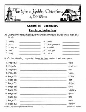 Green Gables Detectives, by Eric Wilson Lit Link/Novel Study Grades 4-6