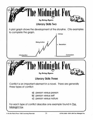 Midnight Fox, by Betsy Byars Lit Link Grades 4-6
