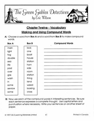 Green Gables Detectives, by Eric Wilson Lit Link/Novel Study Grades 4-6