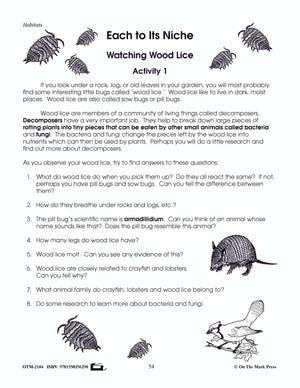 Each to its Niche Lesson Plan Grades 4-6