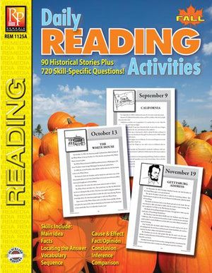 Daily Reading Activities: Fall Gr. 5-12, R.L. 3-4