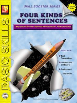 Skill Booster Series: Four Kinds of Sentences Gr. 3-8, R.L. 3-4
