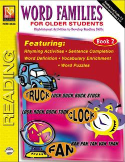 Word Families For Older Students Book # 2  Gr. 3+, Reading Level Grades 2-3