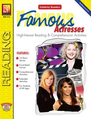 Celebrity Readers: Famous Actresses Gr. 3-12, R.L. 4.2-5.8