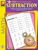Easy Timed Math Drills: Subtraction Gr. 1-3