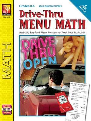 Drive-Thru Menu Math: Add & Subtract Money Gr. 3-5, R.L. 3-4 