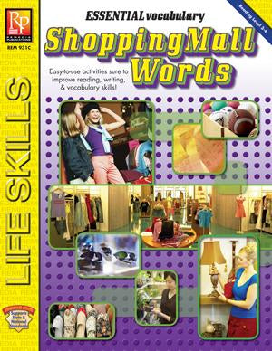Essential Vocabulary: Shopping Mall Words Gr. 4-12, R.L. 3-4