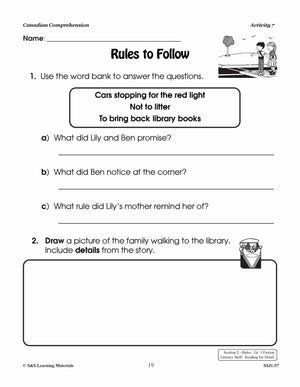 Canadian Community Rules And Cultures: Cdn Reading Comp. Gr. 1-2