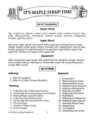 It's Maple Syrup Time Grades 2-4, Maple Syrup History, Maple Syrup Collection, Maple Syrup Products