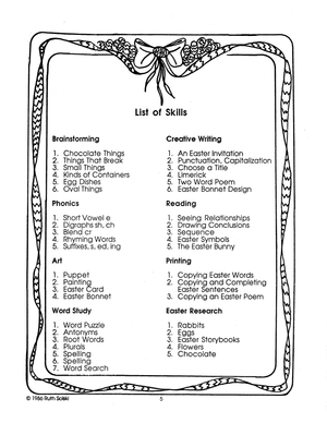 The Wonders of Easter Theme Grades 2