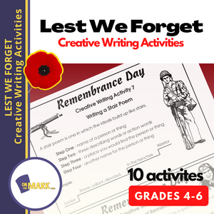 Remembrance Day Creative Writing Activities Gr. 4-6