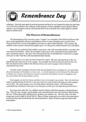 Remembrance Day Information for the Teacher