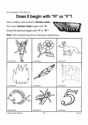 Remembrance Day Phonics Activities Gr. 1-3