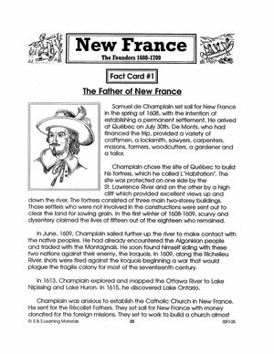 New France: The Founders 1608-1700: 10 Fact Sheets & Activities Gr. 7-8