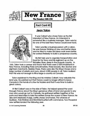 New France: The Founders 1608-1700: 10 Fact Sheets & Activities Gr. 7-8