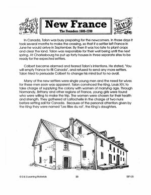 New France: The Founders 1608-1700: 10 Fact Sheets & Activities Gr. 7-8