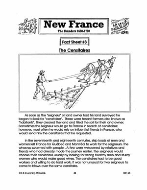 New France: The Founders 1608-1700: 10 Fact Sheets & Activities Gr. 7-8