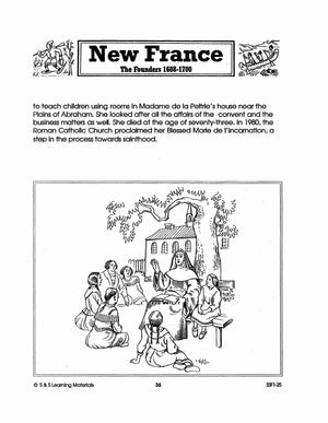 New France: The Founders 1608-1700: 10 Fact Sheets & Activities Gr. 7-8