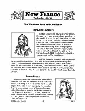 New France: The Founders 1608-1700: 10 Fact Sheets & Activities Gr. 7-8