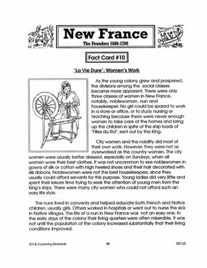 New France: The Founders 1608-1700: 10 Fact Sheets & Activities Gr. 7-8