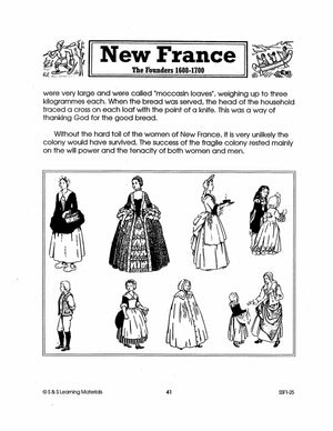 New France: The Founders 1608-1700: 10 Fact Sheets & Activities Gr. 7-8