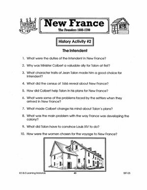 New France: The Founders 1608-1700: 10 Fact Sheets & Activities Gr. 7-8