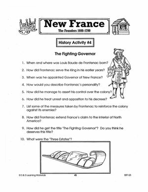 New France: The Founders 1608-1700: 10 Fact Sheets & Activities Gr. 7-8