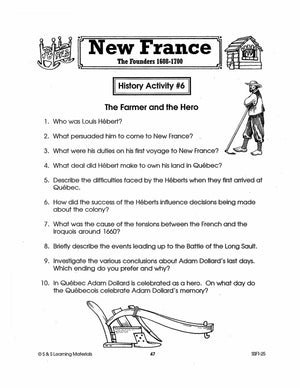 New France: The Founders 1608-1700: 10 Fact Sheets & Activities Gr. 7-8