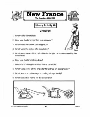 New France: The Founders 1608-1700: 10 Fact Sheets & Activities Gr. 7-8