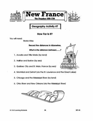 New France: The Founders 1608-1700: 10 Geography Activities Gr. 7-8