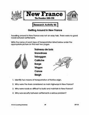 New France: The Founders 1608-1700: 10 Research Activities Gr. 7-8