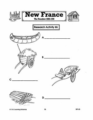 New France: The Founders 1608-1700: 10 Research Activities Gr. 7-8