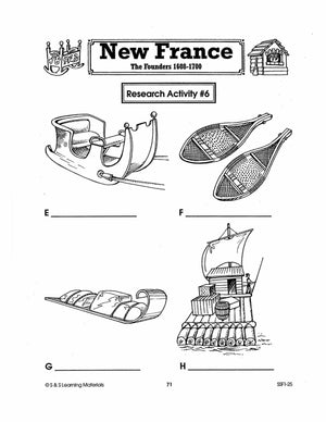 New France: The Founders 1608-1700: 10 Research Activities Gr. 7-8