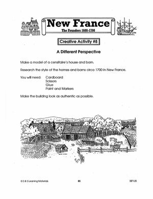 New France: The Founders 1608-1700: 10 Creative Activities Gr. 7-8