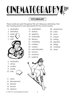 Cinematography Grades 7-8