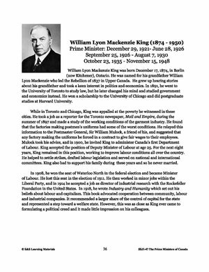 William Lyon Mackenzie King Lesson Plan Gr. 4-8