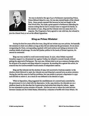 William Lyon Mackenzie King Lesson Plan Gr. 4-8