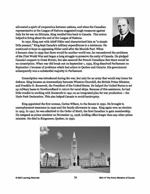 William Lyon Mackenzie King Lesson Plan Gr. 4-8