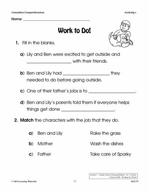 Family Roles & Responsbilities; Community Contributions Cdn Comp. Gr. 1-2