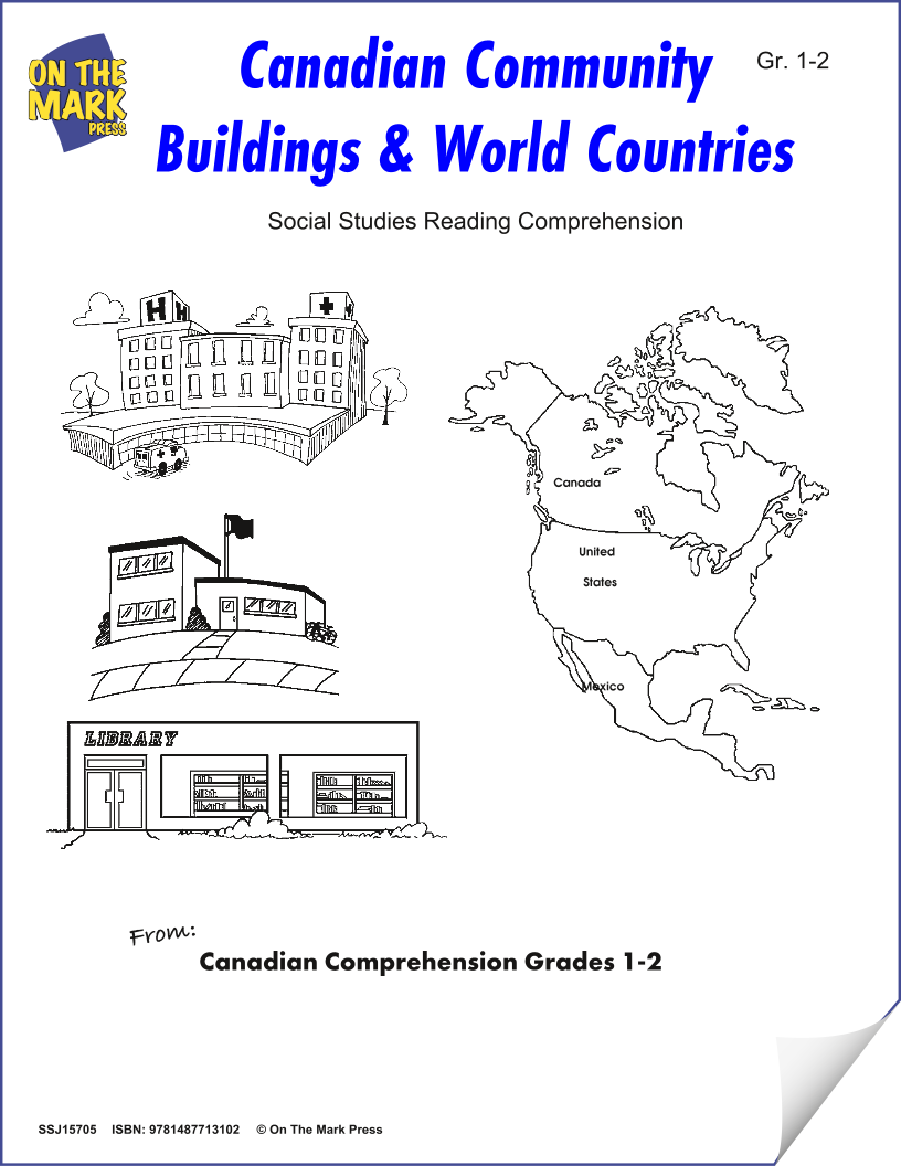 Canadian Community Buildings And Countries Cdn Reading Comp. Grades 1-2