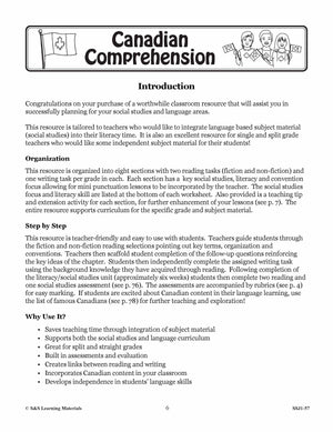 Canadian Comprehension: Travel; Transportation & Shelter Grades 1-2