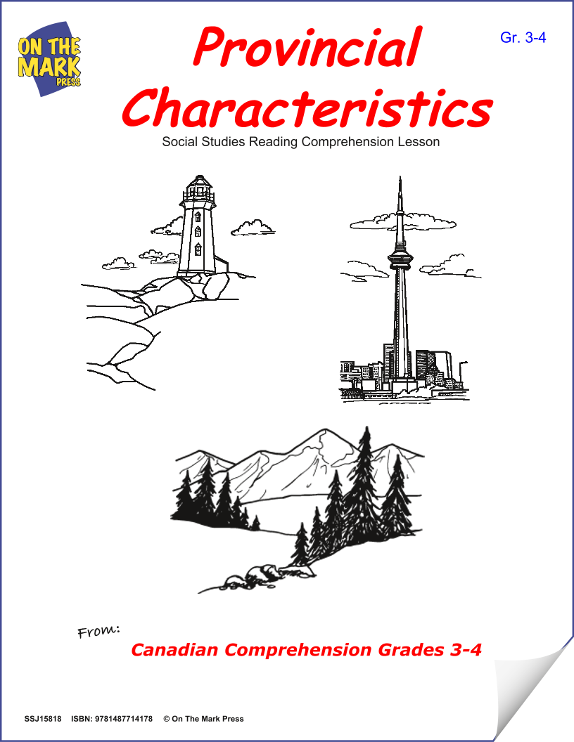 Provincial Visual Example Provincial Characteristics: A Cdn Social Studies Reading Lesson Gr. 3-