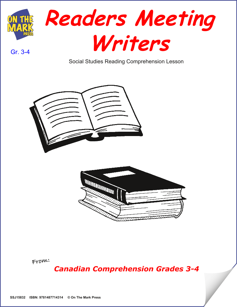 Readers Meeting Writers: No TV for a Month! Reading Lesson  Gr. 3-4
