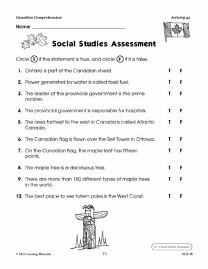 Grade 4 Canadian Reading & Social Studies Assessment