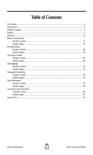 The Canadian Classroom Election Grades 4-7