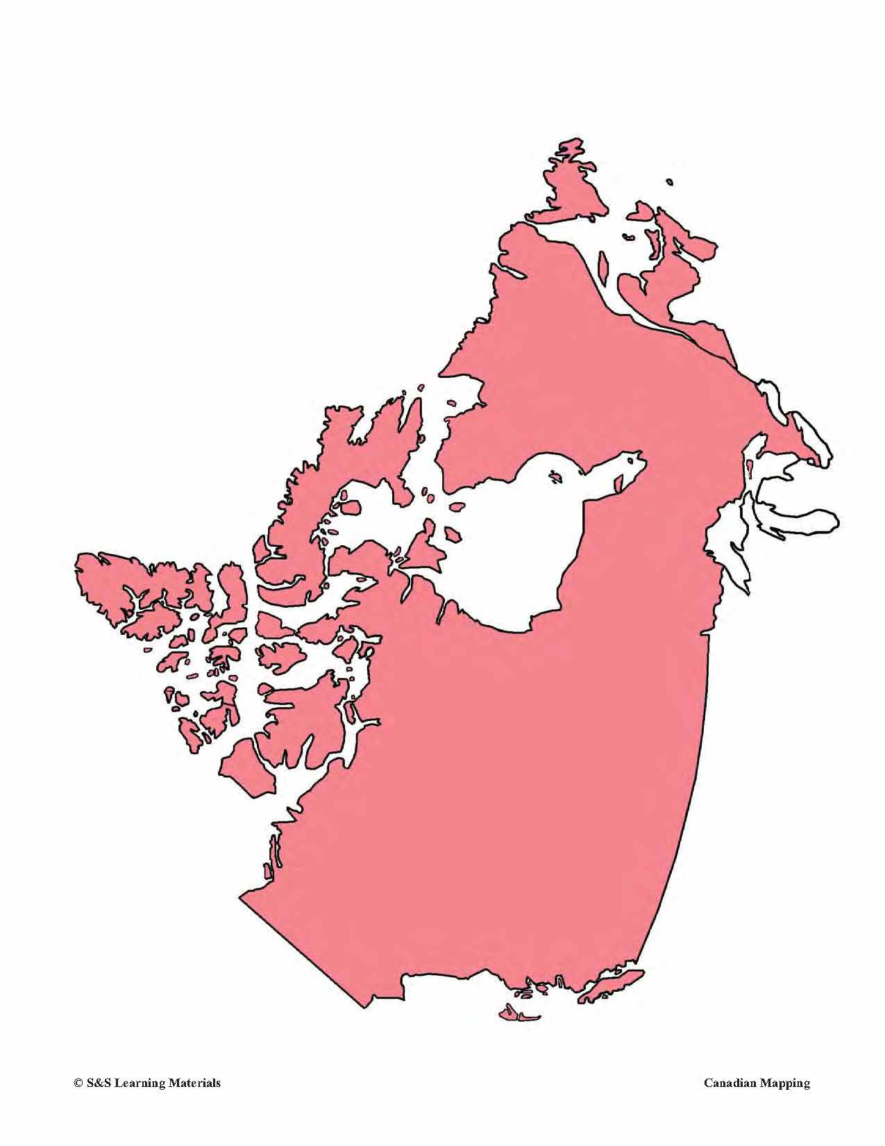 Canada's Shape & Location Mapping Worksheets Grades 1-2