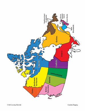 Canadian Communitites Mapping Worksheets Grades 1-2